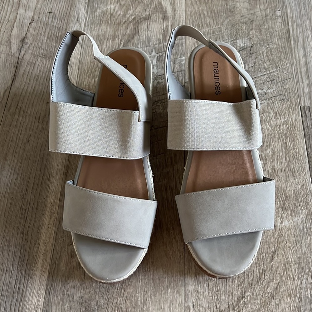 Maurices Farah Gray Jute Slingback Wedge. - Picture 5 of 10